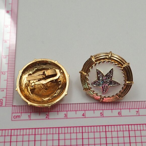 Starfish Rhinestone Bracelet and Clip on Earring Set by Butler - Picture 9 of 9